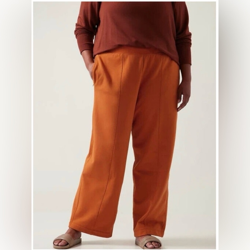 NWT Athleta Retroplush Straight Leg Pant Foliage Orange Women's Size 3XL $109